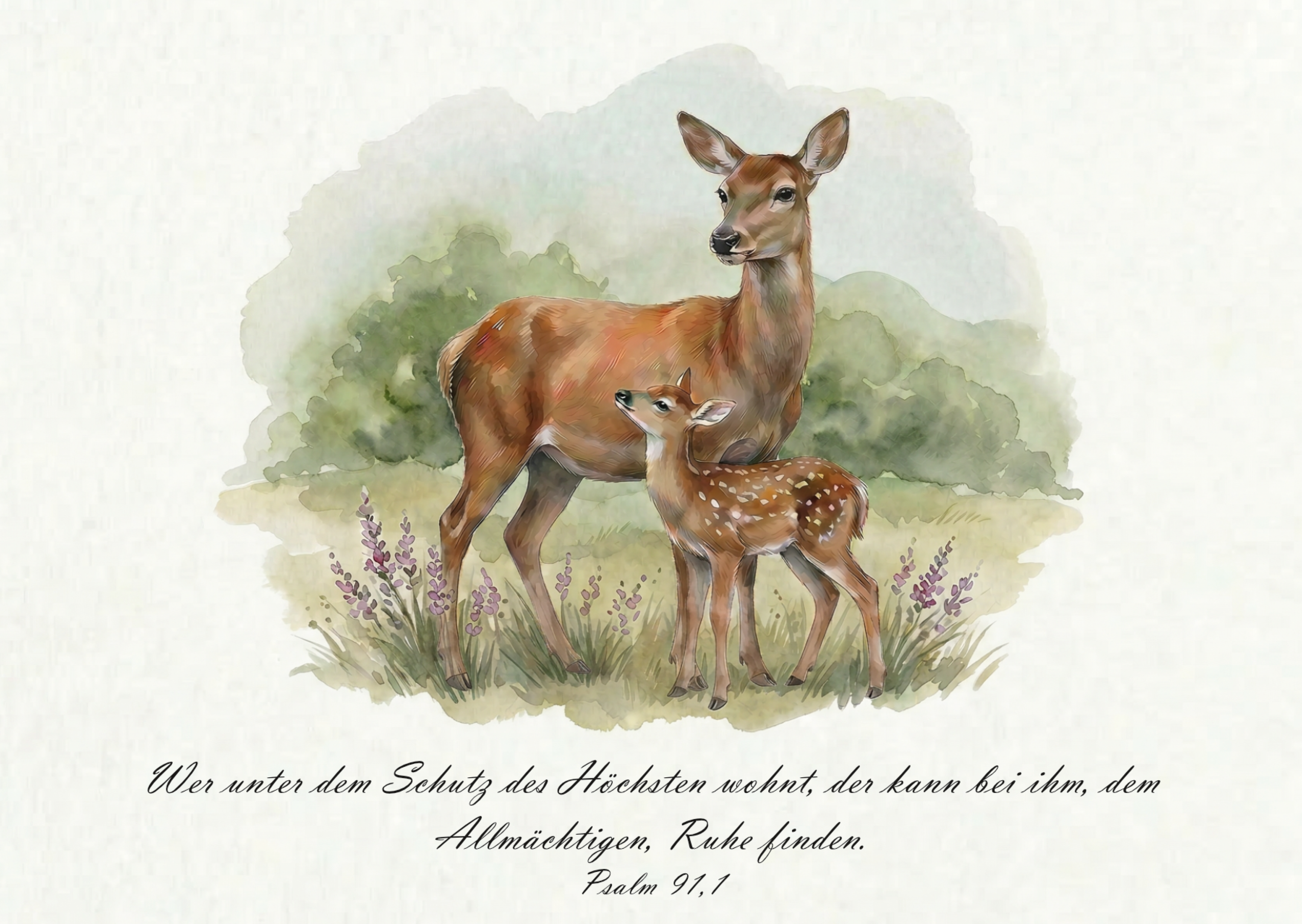 Postkarte "Reh"